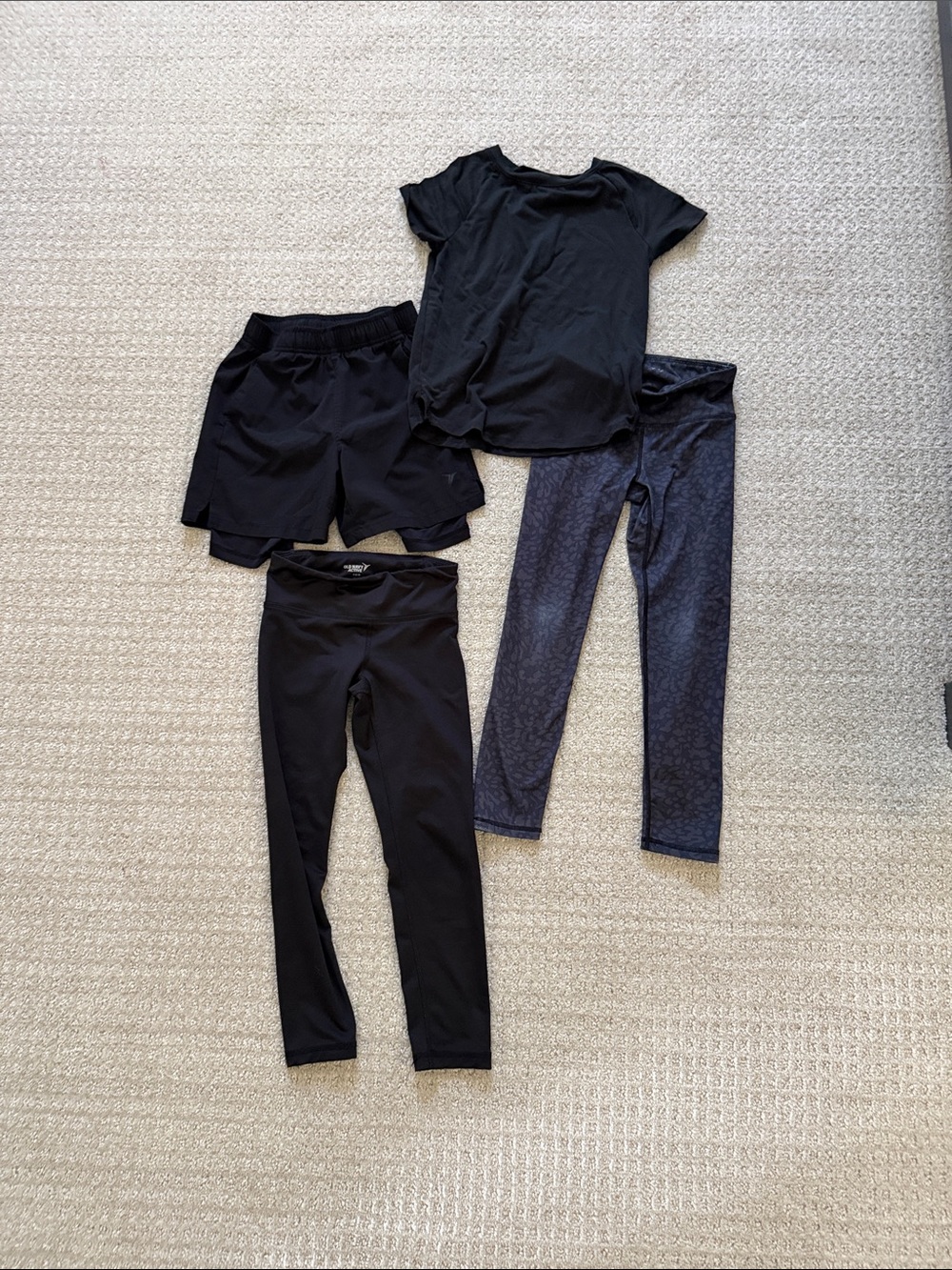 Old Navy Black Active Leggings & Shorts Trio sz Small